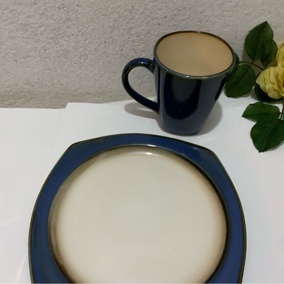 SET 2 Home Trends penumbra 1 salad Plates 8 3/4”  1 mug 4 5/8” Disconti… - Picture 6 of 10